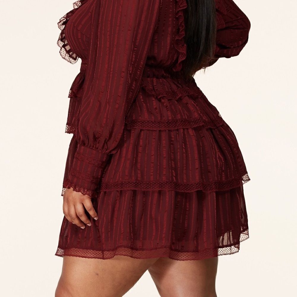 New L’atise by Amy Plus Size Lace Skater Dress - Picture 3 of 8